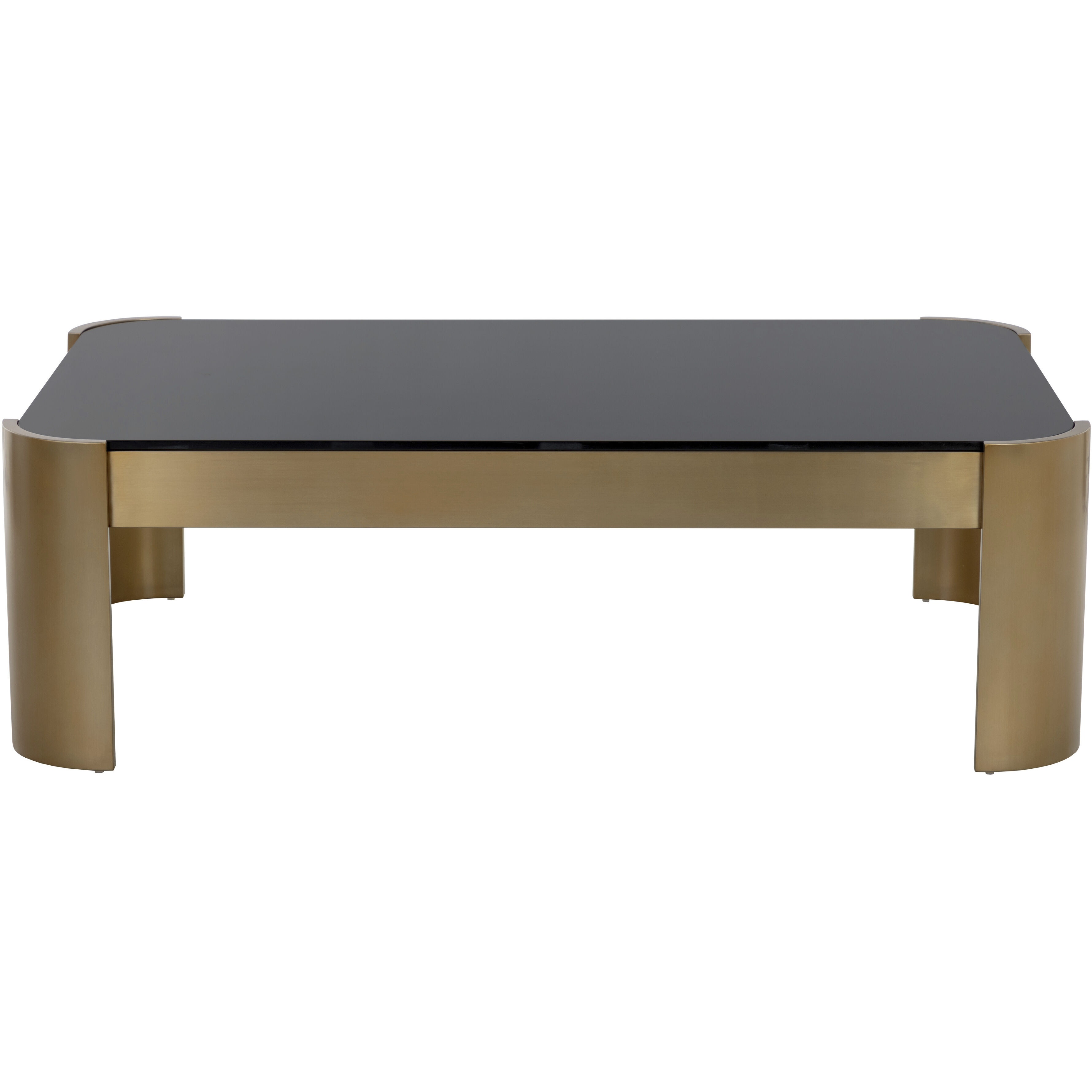 Irvine 55 X 36 inch Black / Gold Coffee Table